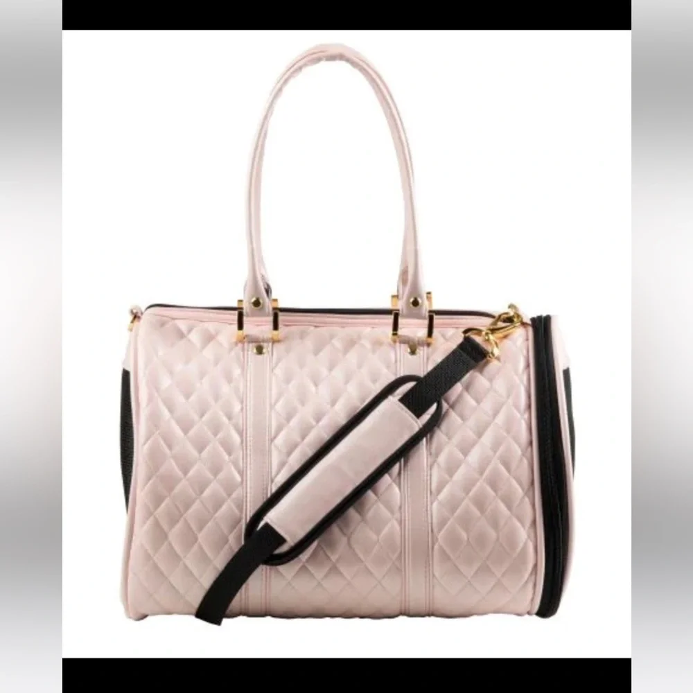 JL Duffel Quilted Mini Dog Carrier – Pink